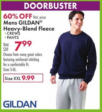 Boscov's Mens gildan® heavy-blend fleece offer