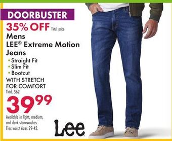 Boscov's Mens lee® extreme motion jeans offer