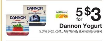 The Fresh Grocer Yogurt offer