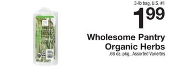 The Fresh Grocer Organic herbs offer