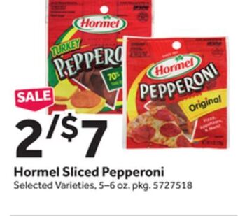 Stop&Shop Hormel sliced pepperoni offer