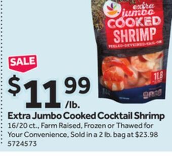 Stop&Shop Extra jumbo cooked cocktail shrimp offer