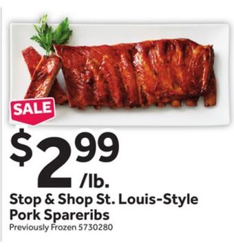 Stop&Shop Stop & shop st. louis-style pork spareribs offer