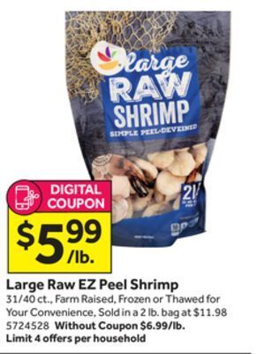 Stop&Shop Large raw ez peel shrimp offer