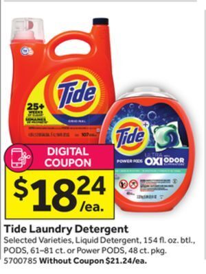 Stop&Shop Tide laundry detergent offer