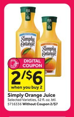 Stop&Shop Simply orange juice offer