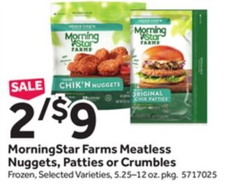 Stop&Shop Morningstar farms meatless nuggets, patties or crumbles offer