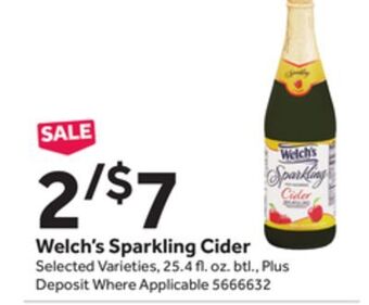 Stop&Shop Welch's sparkling cider offer