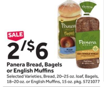 Stop&Shop Panera bread, bagels or english muffins offer