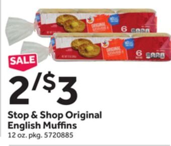 Stop&Shop Stop & shop original english muffins offer