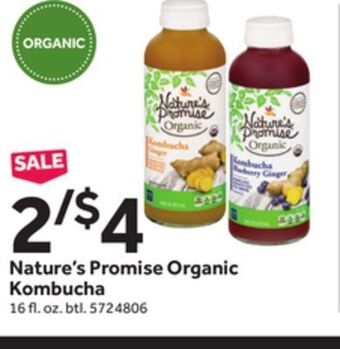 Stop&Shop Nature's promise organic kombucha offer