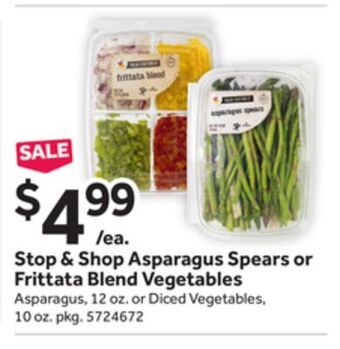 Stop&Shop Stop & shop asparagus spears or frittata blend vegetables offer
