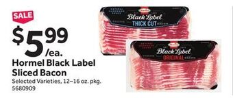 Stop&Shop Hormel black label sliced bacon offer