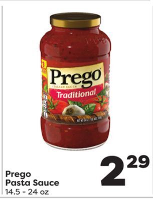 Weis Markets Prego pasta sauce offer