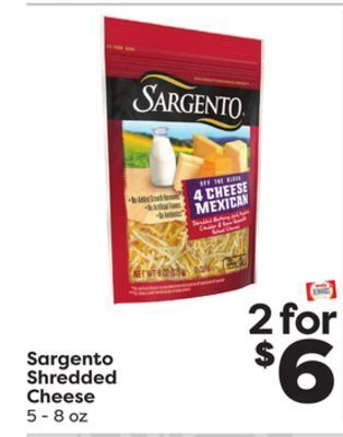 Weis Markets Sargento shredded cheese offer