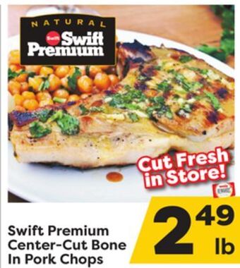 Weis Markets Swift premium center-cut bone in pork chops offer