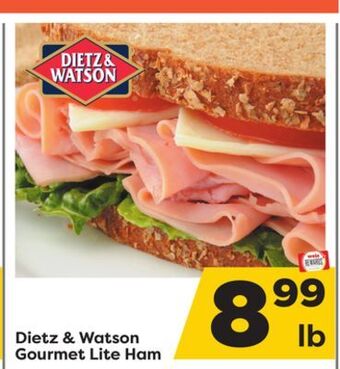 Weis Markets Dietz & watson gourmet lite ham offer