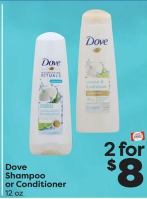 Weis Markets Dove shampoo or conditioner offer