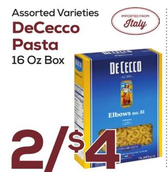 DeCicco & Sons Dececco pasta offer
