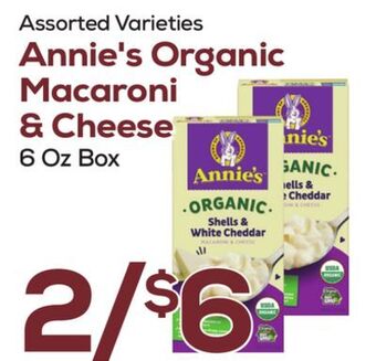 DeCicco & Sons Annie's organic macaroni & cheese offer