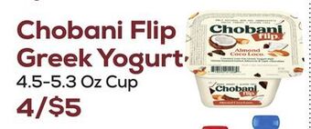 DeCicco & Sons Chobani flip greek yogurt offer