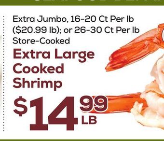 DeCicco & Sons Extra large cooked shrimp offer