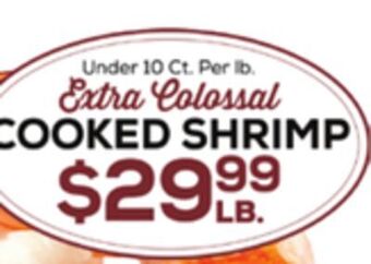 DeCicco & Sons Extra colossal cooked shrimp offer