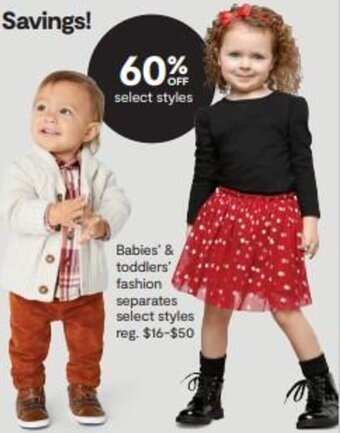 JC Penney Babies' & toddlers fashion separates offer