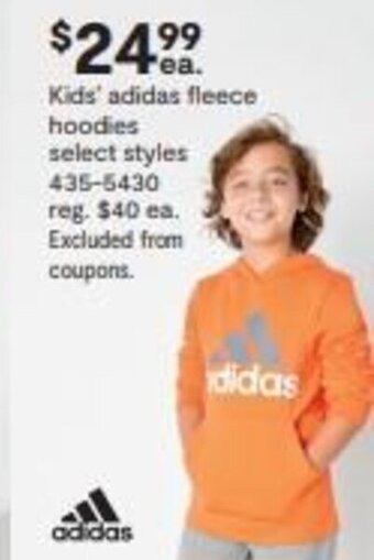 JC Penney Kids' adidas fleece hoodies offer
