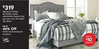 JC Penney Signature Design by Ashley Jerary upholstered queen bed offer