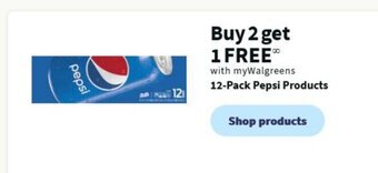 Walgreens 12-Pack Pepsi Products offer
