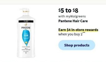 Walgreens Pantene Hair Care offer