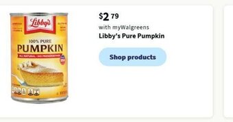 Walgreens Libby's Pure Pumpkin offer