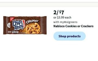 Walgreens Nabisco Cookies or Crackers offer
