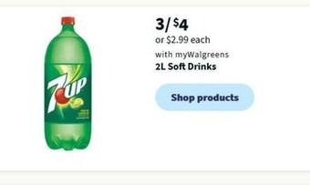 Walgreens 2L Soft Drinks offer