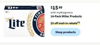 Walgreens 24-Pack Miller Products offer