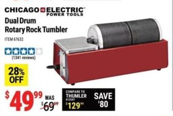 Harbor Freight Tools Dual Drum Rotary Rock Tumbler offer