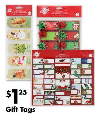 Dollar Tree Gift tags offer