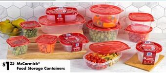 Dollar Tree Mccormick® food storage containers offer