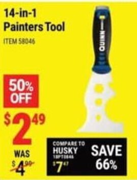 Harbor Freight Tools 14-in-1 Painters Tool offer