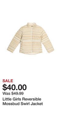 TJ Maxx Little girls reversible mossbud swirl jacket offer