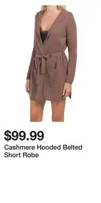 TJ Maxx Cashmere hooded belted short robe offer