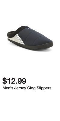 TJ Maxx Men's jersey clog slippers offer