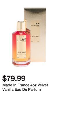 TJ Maxx Made in france 4oz velvet vanilla eau de parfum offer