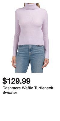 TJ Maxx Cashmere waffle turtleneck sweater offer