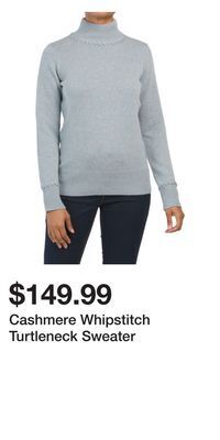 TJ Maxx Cashmere whipstitch turtleneck sweater offer