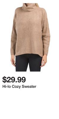 TJ Maxx Hi-lo cozy sweater offer