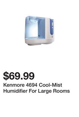 Kmart Kenmore 4694 cool-mist humidifier for large rooms offer