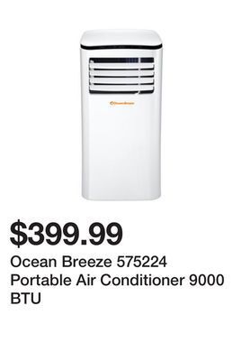 Kmart Ocean breeze 575224 portable air conditioner 9000 btu offer