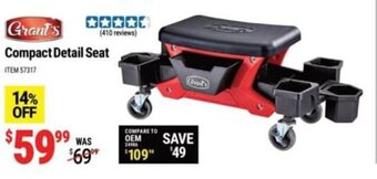 Harbor Freight Tools Compact Detail Seat offer